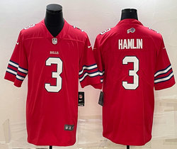 Nike Buffalo Bills #3 Damar Hamlin Red Vapor Untouchable Authentic Stitched NFL Jersey