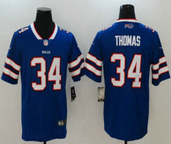 Nike Buffalo Bills #34 Thurman Thomas Blue Vapor Untouchable Authentic stitched NFL jersey