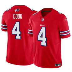 Nike Buffalo Bills #4 James Cook Red Vapor Untouchable Stitched Jersey