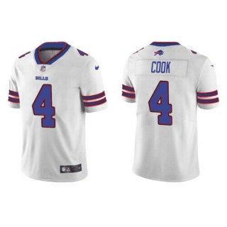 Nike Buffalo Bills #4 James Cook White Vapor Untouchable Stitched Jersey