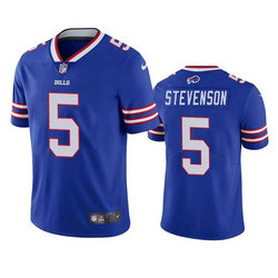 Nike Buffalo Bills #5 Marquez Stevenson Blue Vapor Untouchable Authentic Stitched NFL Jersey