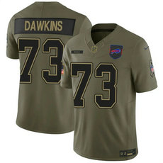 Nike Buffalo Bills #73 Dion Dawkins Olive 2025 Salute to Service Jersey