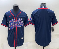 Nike Buffalo Bills Blank Joint adults Navy Blue Authentic Stitched baseball jersey