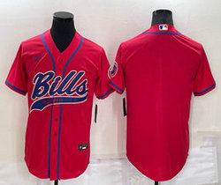 Nike Buffalo Bills Blank Red Joint adults Authentic Stitched baseball jersey