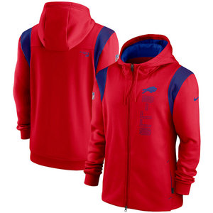 Nike Buffalo Bills Red 2021 zipper Hoodie