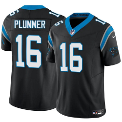 Nike Carolina Panthers #16 Jack Plummer Black Stitched Football Jersey