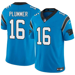 Nike Carolina Panthers #16 Jack Plummer Blue Stitched Football Jersey