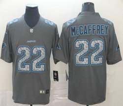 Nike Carolina Panthers #22 Christian McCaffrey Gray Fashion Static Limited Authentic Stitched NFL Jersey