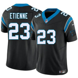 Nike Carolina Panthers #23 Trevor Etienne Black Authentic Stitched NFL Jersey