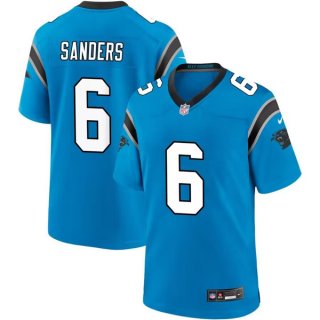 Nike Carolina Panthers #6 Miles Sanders Blue Vapor Untouchable Authentic Stitched NFL Jersey