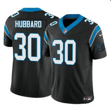 Nike Carolina Panthers #30 Chuba Hubbard Black 2023 F.U.S.E. Football Stitched Jersey