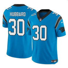 Nike Carolina Panthers #30 Chuba Hubbard Blue 2023 F.U.S.E. Football Stitched Jersey