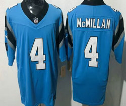 Nike Carolina Panthers #4 Tetairoa McMillan 2025 Draft Blue Stitched NFL Jersey