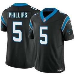 Nike Carolina Panthers #5 Jaelan Phillips Black Vapor Authentic Stitched NFL Jersey