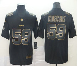 Nike Carolina Panthers #59 Luke Kuechly Black Gold Vapor Untouchable Authentic Stitched NFL jersey