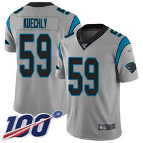 Nike Carolina Panthers #59 Luke Kuechly With 100th Season Patch Inverted Legend Vapor Untouchable Authentic stitched NFL jersey