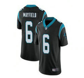 Nike Carolina Panthers #6 Baker Mayfield Black Vapor Untouchable Authentic Stitched NFL Jersey