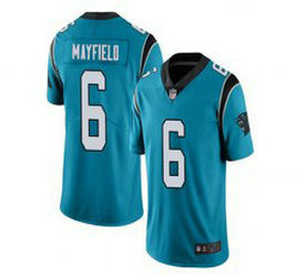 Nike Carolina Panthers #6 Baker Mayfield Blue Vapor Untouchable Authentic Stitched NFL Jersey