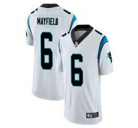 Nike Carolina Panthers #6 Baker Mayfield White Vapor Untouchable Authentic Stitched NFL Jersey