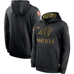 Nike Carolina Panthers 2020 Black Salute to Service Pullover Hoodie
