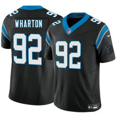 Nike Carolina Panthers #92 Tershawn Wharton Black Vapor Untouchable Authentic Stitched NFL Jersey