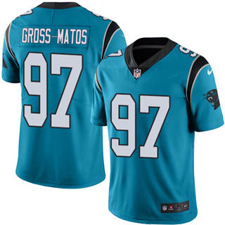 Nike Carolina Panthers #97 Yetur Gross-Matos Blue Vapor Untouchable Limited Authentic Stitched NFL Jersey