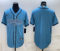 Nike Carolina Panthers Blue With Patch Joint Adults Authentic Stitched baseball jersey