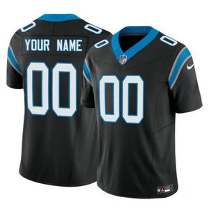 Nike Carolina Panthers Custom Black 2023 F.U.S.E Authentic Stitched NFL Jersey
