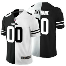 Nike Carolina Panthers Customized Black and White Authentic Stitched NFL Jersey