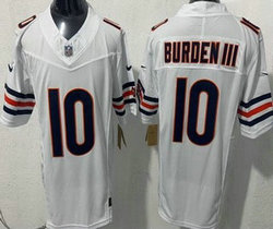 Nike Chicago Bears #10 Luther Burden III White Authentic Stitched NFL Jersey