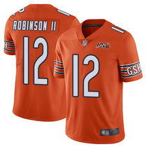 Nike Chicago Bears #12 Allen Robinson 100th Season Patch Orange Vapor Untouchable Limited Authentic Stitched NFL Jersey