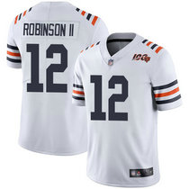 Nike Chicago Bears #12 Allen Robinson 100th Season Patch White Vapor Untouchable Limited Authentic Stitched NFL Jersey