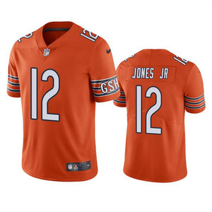 Nike Chicago Bears #12 Velus Jones Jr. Orange Vapor Untouchable Authentic Stitched NFL Jersey