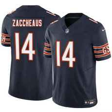 Nike Chicago Bears #14 Olamide Zaccheaus Navy Vapor Untouchable Authentic Stitched NFL Jersey