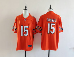 Nike Chicago Bears #15 Rome Odunze Orange Authentic Stitched NFL Jersey