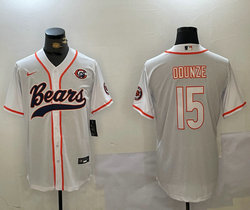 Nike Chicago Bears #15 Rome Odunze White Joint adults Authentic Stitched baseball jersey