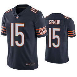 Nike Chicago Bears #15 Trevor Siemian Blue Vapor Untouchable Authentic stitched NFL jersey