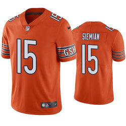 Nike Chicago Bears #15 Trevor Siemian Orange Vapor Untouchable Authentic stitched NFL jersey