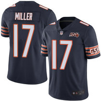 Nike Chicago Bears #17 Anthony Miller 100th Season Patch Blue Vapor Untouchable Limited Authentic Stitched NFL Jersey