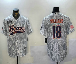 Nike Chicago Bears #18 Caleb Williams 2024 Salute to Service Joint baseball Jersey