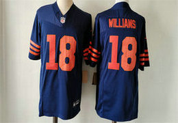 Nike Chicago Bears #18 Caleb Williams Blue Rush Authentic Stitched NFL Jersey