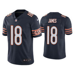 Nike Chicago Bears #18 Jesse James Navy Vapor untouchable Authentic Stitched NFL Jersey