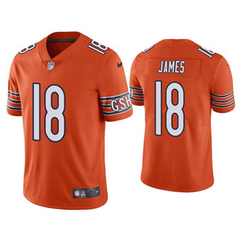 Nike Chicago Bears #18 Jesse James Orange Vapor untouchable Authentic Stitched NFL Jersey