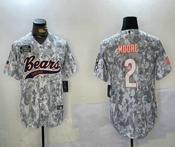 Nike Chicago Bears #2 D.J. Moore 2024 Salute to Service Joint baseball Jersey