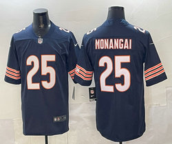 Nike Chicago Bears #25 Kyle Monangai Navy Vapor Untouchable Authentic Stitched NFL Jersey
