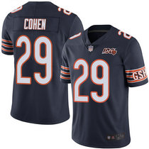 Nike Chicago Bears #29 Tarik Cohen 100th Season Patch Blue Vapor Untouchable Limited Authentic Stitched NFL Jersey