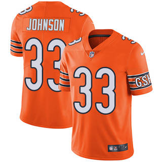 Nike Chicago Bears #33 Jaylon Johnson Orange Vapor Untouchable Authentic stitched NFL jersey