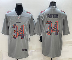 Nike Chicago Bears #34 Walter Payton Grey Atmosphere Fashion Authentic Stitched NFL Jersey