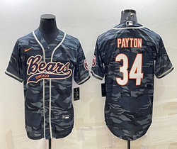 Nike Chicago Bears #34 Walter Payton Grey Camo With Patch Joint Adults Authentic Stitched baseball jersey