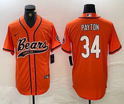 Nike Chicago Bears #34 Walter Payton Orange Joint adults Authentic Stitched baseball jersey